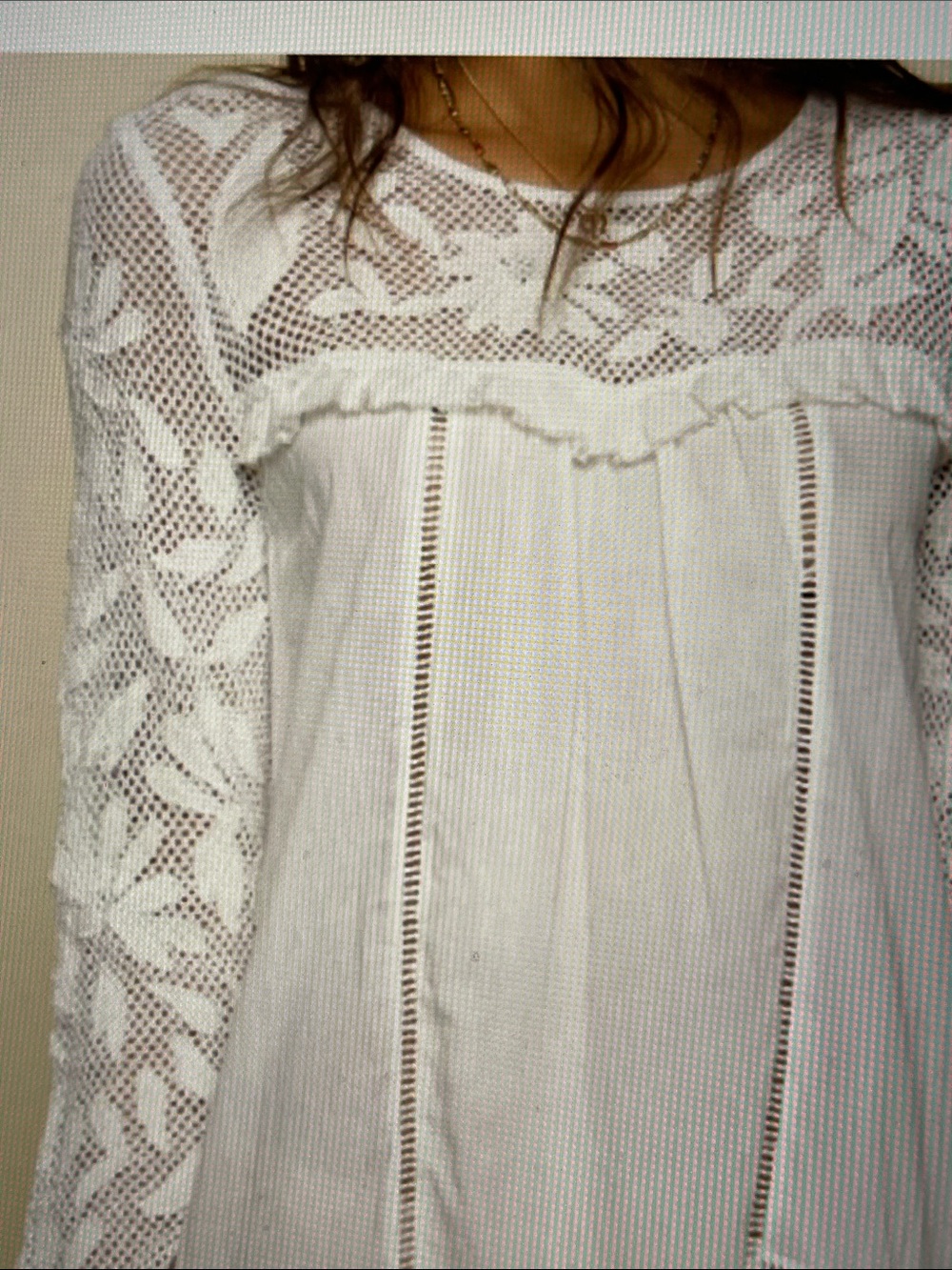 RAGA White Cotton Crochet Boho Tunic/Cover-Up - Picture 3 of 16